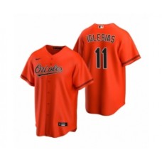 Men's Baltimore Orioles #11 Jose Iglesias Nike Orange 2020 Replica Alternate Stitched Jersey