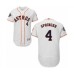 Men's Houston Astros #4 George Springer White Home Flex Base Authentic Collection 2019 World Series Bound Baseball Stitched Jersey