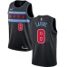 Men's Nike Chicago Bulls #8 Zach LaVine Swingman Black NBA Jersey - City Edition