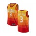 Men's Utah Jazz #3 Justin Wright-Foreman Authentic Orange Basketball Stitched Jersey - City Edition