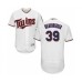 Men's Minnesota Twins #39 Trevor Hildenberger White Home Flex Base Authentic Collection Baseball Player Stitched Jersey