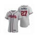 Men's Atlanta Braves #27 Fred McGriff Nike Gray Authentic 2020 Road Stitched Jersey