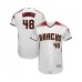 Men's Arizona Diamondbacks #48 Abraham Almonte White Home Authentic Collection Flex Base Baseball Jersey