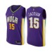 Men's New Orleans Pelicans #15 Frank Jackson Authentic Purple Basketball Stitched Jersey - City Edition