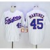 Mitchell And Ness 1982 Expos #45 Pedro Martinez White(Black Strip) Throwback Stitched Baseball Jersey