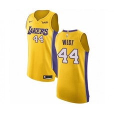 Men's Los Angeles Lakers #44 Jerry West Authentic Gold Home Basketball Jersey - Icon Edition