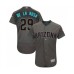 Men's Arizona Diamondbacks #29 Jorge De La Rosa Gray Teal Alternate Authentic Collection Flex Base Baseball Jersey