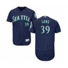 Men's Seattle Mariners #39 Shed Long Navy Blue Alternate Flex Base Authentic Collection Baseball Player Stitched Jersey