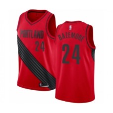 Men's Portland Trail Blazers #24 Kent Bazemore Authentic Red Basketball Jersey Statement Edition