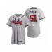 Men's Atlanta Braves #51 Will Smith Nike Gray Authentic 2020 Road Stitched Jersey