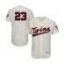 Men's Minnesota Twins #23 Nelson Cruz Cream Alternate Flex Base Authentic Collection Baseball Jersey