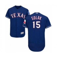 Men's Texas Rangers #15 Nick Solak Royal Blue Alternate Flex Base Authentic Collection Baseball Player Stitched Jersey