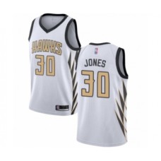 Men's Atlanta Hawks #30 Damian Jones Authentic White Basketball Stitched Jersey - City Edition