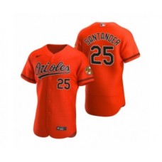 Men's Baltimore Orioles #25 Anthony Santander Nike Orange Authentic 2020 Alternate Stitched Jersey