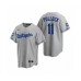 Men's Los Angeles Dodgers #11 A.J. Pollock Gray 2020 World Series Champions Road Replica Stitched Jersey