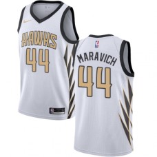 Men's Nike Atlanta Hawks #44 Pete Maravich Swingman White NBA Jersey - City Edition