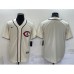 Men's Chicago Cubs Blank Cream Turn Back the Clock Stitched MLB Cooperstown Collection Nike Jersey