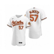 Men's Baltimore Orioles #57 Hanser Alberto Nike White Authentic 2020 Home Stitched Jersey