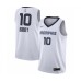 Men's Memphis Grizzlies #10 Mike Bibby Authentic White Finished Basketball Stitched Jersey - Association Edition