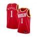 Men's Houston Rockets #1 Tracy McGrady Authentic Red Hardwood Classics Finished Basketball Stitched Jersey