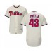 Men's Philadelphia Phillies #43 Nick Pivetta Cream Alternate Flex Base Authentic Collection Baseball Player Stitched Jersey