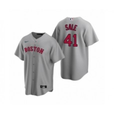 Men's Boston Red Sox #41 Chris Sale Nike Gray Replica Road Stitched Jersey