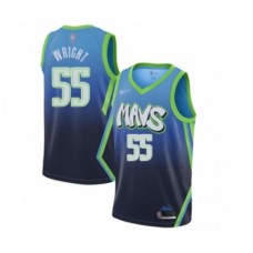 Men's Dallas Mavericks #55 Delon Wright Swingman Blue Basketball Stitched Jersey - 2019 20 City Edition