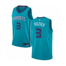 Men's Jordan Charlotte Hornets #3 Terry Rozier Authentic Teal Basketball Jersey - Icon Edition