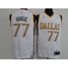 Men's Dallas Mavericks #77 Luka Doncic Nike White Swingman Player Stitched Jersey