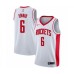 Men's Houston Rockets #6 Tyler Ennis Authentic White Finished Basketball Stitched Jersey - Association Edition