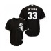 Men's Chicago White Sox #33 James McCann Replica Black Alternate Home Cool Base Baseball Jersey