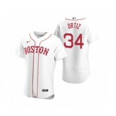 Men's Boston Red Sox #34 David Ortiz Nike White Authentic 2020 Alternate Stitched Jersey