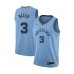 Men's Memphis Grizzlies #3 Grayson Allen Authentic Blue Finished Basketball Stitched Jersey Statement Edition