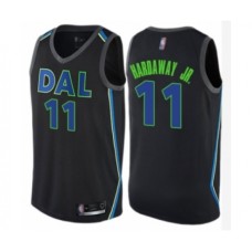 Men's Dallas Mavericks #11 Tim Hardaway Jr. Authentic Black Basketball Jersey - City Edition