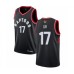 Men's Toronto Raptors #17 Jeremy Lin Swingman Black 2019 Basketball Finals Bound Jersey Statement Edition