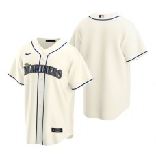 Men's Nike Seattle Mariners Blank Cream Alternate Stitched Baseball Jersey