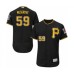 Men's Pittsburgh Pirates #59 Joe Musgrove Black Alternate Flex Base Authentic Collection Baseball Player Stitched Jersey