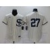 Men's Chicago White Sox #27 Lucas Giolito Cream Elite 2021 Field of Dreams Stitched Jersey