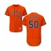 Men's Houston Astros #50 J.R. Richard Orange Alternate Flex Base Authentic Collection 2019 World Series Bound Baseball Stitched Jersey