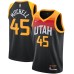 Men's Utah Jazz #45 Donovan Mitchell Nike Black 2020-21 Swingman Player Stitched Jersey