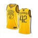 Men's Golden State Warriors #42 Nate Thurmond Yellow Swingman 2019 Basketball Finals Bound Jersey - Earned Edition