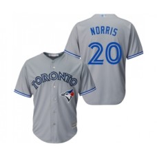 Men's Toronto Blue Jays #20 Bud Norris Replica Grey Road Baseball Jersey