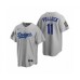 Men's Los Angeles Dodgers #11 A.J. Pollock Gray 2020 World Series Replica Stitched Jersey