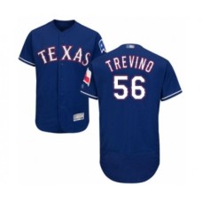 Men's Texas Rangers #56 Jose Trevino Royal Blue Alternate Flex Base Authentic Collection Baseball Player Stitched Jersey