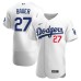 Men's Los Angeles Dodgers #27 Trevor Bauer White Nike Home Alternate Official Replica Player Stitched Jersey