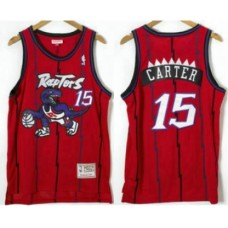 Men's Toronto Raptors #15 Vince Carter 1998-99 Red Hardwood Classics Soul Swingman Throwback Stitched Jersey