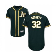 Men's Oakland Athletics #32 Daniel Gossett Green Alternate Flex Base Authentic Collection Baseball Player Stitched Jersey