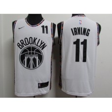 Men's Brooklyn Nets #11 Kyrie Irving White Nike Swingman Player Stitched Jersey