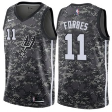 Men's Nike San Antonio Spurs #11 Bryn Forbes Swingman Camo NBA Jersey - City Edition