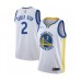 Men's Golden State Warriors #2 Willie Cauley-Stein Authentic White Basketball Stitched Jersey - Association Edition